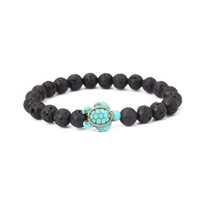 Sea Turtle Bracelet Lava Rock Natural Stone Essential oil Bracelet Jewelry